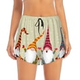 thumbnail image 2 of Sigee Christmas Card With Gnomes for Women's Athletic Shorts High Waisted Running Shorts Pocket Sporty Short Gym Elastic Workout Shorts, 2 of 9