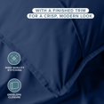 thumbnail image 6 of Bare Home Pillow Sham Set - Premium 1800 Collection - Double Brushed - Euro, Dark Blue, 6 of 8