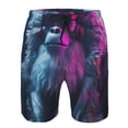 thumbnail image 3 of Fuzoiu Hip-Hop Glasses Gorilla Print Men's Beach Shorts,Men's Swim Trunks,Quick Dry Board Shorts with Pockets,Men's Bathing Suits for Surfing, Running, and Casual Wear-Small, 3 of 6