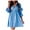 Blue, variant on LLYwey Fall Dresses for Women 2024 Trendy Fashion Bohemian V-Neck Loose Long Sleeve Ruffles Solid Dress New A-Line Dresses Black Xl