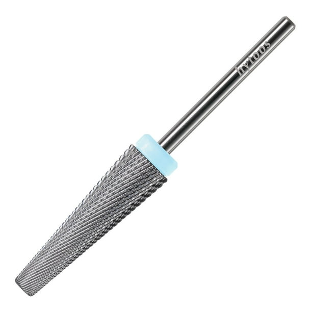 Brocas para uñas HYTOOS, 24 mm, superlargas, carburo de tungsteno 5 en 1