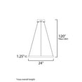 thumbnail image 4 of ET2 Lighting E22724-BK 24 in. Groove LED Pendant - Black, 4 of 6