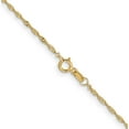 thumbnail image 4 of 14K Yellow Gold 1.10mm Singapore Chain (18 X 1.1) Made In South Africa pen9-18, 4 of 5