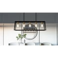 thumbnail image 3 of 5 Light Linear Chandelier In Transitional Style-11.5 Inches Tall And 38 Inches Wide Quoizel Lighting Til538mbk, 3 of 5