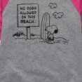 thumbnail image 3 of Peanuts - no Dogs Allowed - Toddler And Youth Girls Raglan Graphic T-Shirt, 3 of 5