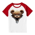 thumbnail image 1 of RXIRUCGD 2025 Vêtements d'Été pour Enfants Tout-Petits Garçons Filles Mode Mignon Col Rond Imprimé Manches Courtes Haut, 1 of 7