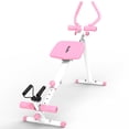 thumbnail image 2 of Ambifirner 4-in-1 Foldable Ab Machine - Rowing/Leg Press/Roman Chair Combo with Steel Frame & Pink ABS Design, Compact Home Gym Equipment, 2 of 10