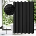 thumbnail image 4 of Grrvtrz Shower Curtain Waffles Textured Heavy Duty Thick Fabric Shower Curtains 256GSM Luxurys Weighted Polyester Cloth Bath Curtain Set with 12 Hooks 71Wx71H,Bathroom Decor,Bathroom Accessories, 4 of 9