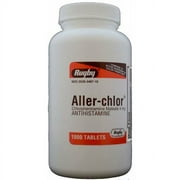Aller-Chlor Chlorpheniramine Maleate 4mg Allergy Pills 1000 Ct | Antihistamine Tablets | Allergy Medication | Cold and Sinus Medicine for Adults | Sinus Relief Tablets | Allergy Prevention