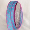 thumbnail image 2 of The Ribbon People Blue and Pink Polka Dots Printed Wired Craft Ribbon 1" x 80 Yards, 2 of 2