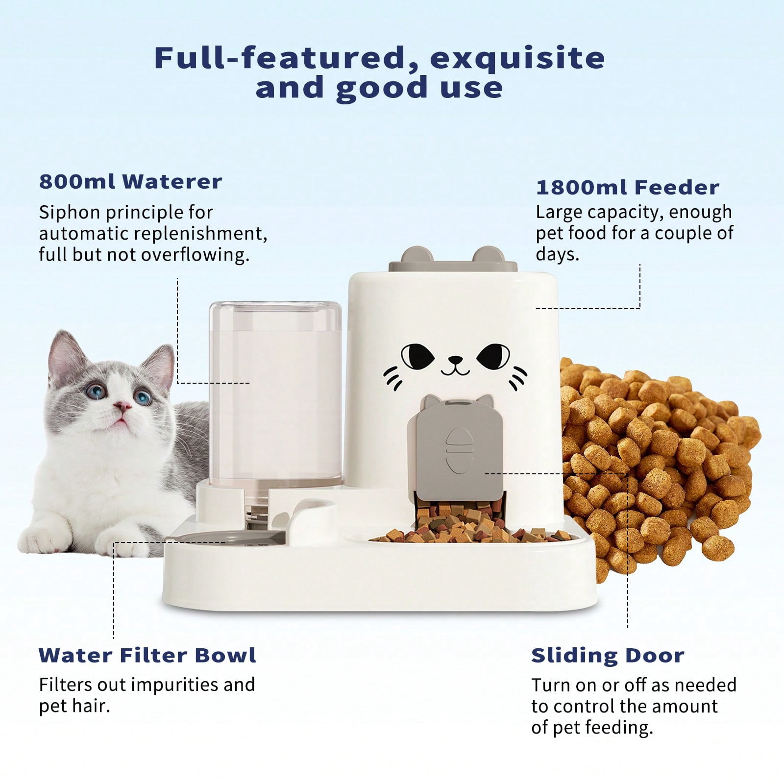 Automatic Cat Water Dispenser – 2-In-1 Large Capacity Drinking Fountain For All Cats, Available In Pink, Gray, Orange & Green