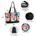 thumbnail image 2 of FORMRS Canvas Laptop Tote Bag for Women with 15.6" Computer Compartments Shoulder Handbag, Watercolor Circles, 2 of 7