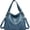 Blue, variant on Sunyuer Vintage Hobo Bag for Women, Large Capacity PU Soft Leather Slouchy Tote Purse Single Shoulder Crossbody Handbag