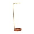 thumbnail image 3 of Colaxi Wind Chime Stand Calligraphy Brush Pen Holder with Wood Base Metal Rack Support for Hanging Pendant Flower Pots Wedding Event gold, 3 of 8