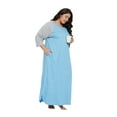 thumbnail image 5 of Oussum Women Nightdress Loungewear Long Sleeve Sleepwear Dress with Pockets, 5 of 8