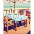 thumbnail image 2 of Outdoor Tablecloth with Umbrella Hole and Zipper 60 x 84 Inch Polka Dot Watercolor Gradient Teal Green Table Cover for Rectangular Tables Tabletop Collection for Patio Garden Picnic Camping, 2 of 6