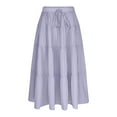 thumbnail image 5 of THDHVS Casual Skirts for Girls,Kids Summer Skirts,Summer Girl's Solid Color Leisure Sports Dress High Waist Flare Hem Summer Long Skirt with Pockets for Kids Purple 14-15 Years, 5 of 6