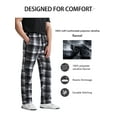 thumbnail image 4 of Mens Plaid Pants Flannel Keep warm Double-faced pile Trousers Double-pocket storage Pajama Pants, 4 of 8