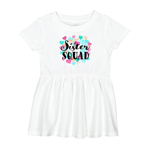 Inktastic Sister Squad Hearts Girls Baby Dress