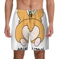 thumbnail image 2 of Picia Prince Corgi Dog pattern Mens Swim Trunks with Compression Liner Stretch Beach Shorts Quick Dry with Zipper Pockets No-Chafing Board Shorts-X-Large, 2 of 9