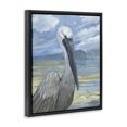 thumbnail image 2 of Stupell Industries Coastal Salty Pelican Cloudy Coastal beach Black Floating Frame Canvas Art, 17 x 21, by Paul Brent, 2 of 7