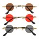 thumbnail image 1 of 3 gafas de sol retro steampunk de los años 90, redondas, vintage, modernas, estilo gótico, hippie, para hombres y mujeres, 1 of 8