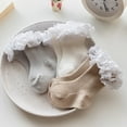 thumbnail image 2 of Dalrosia Girls Ruffle Socks Toddler Lace Sock Turn Cuff Frilly Dress Socks Pageant with Ruffles Little Baby Girl Kids, 2 of 6