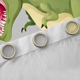 thumbnail image 4 of Feelyou Cartoon Dinosaur Curtains Pack of 2 (42x84 Each) for Kids Boys, Flying Dino Wildlife Curtains Blackout, Grey Green, 4 of 6