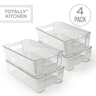 Fridge Organizer Bins, Pantry Organization and Storage, Plastic Stackable  Drawer Container with Removable Drain Tray for Kitchen, Refrigerator and  Cabinets (2 PACK, 12.6L x 8.1W x 4.3H) 