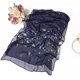 thumbnail image 3 of Bufandas para mujer Bufandas ligeras de moda Estampado de flores Bufanda Chal Wraps, C005 Feliz Sencillez, 3 of 4