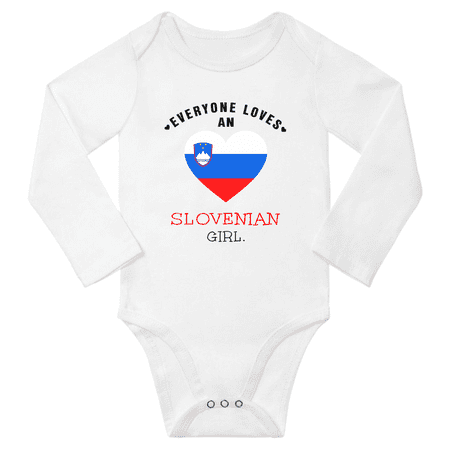 

Everyone Loves An Slovenian Girl Baby Long Slevve Bodysuits (White 18-24 Months)
