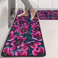 thumbnail image 2 of Kitchen Rugs Sets Of 2,Pioneer Flower Floral Print Pattern Anti Fatigue Kitchen Mat Rugs Non Slip Washable,Decorative Kitchen Floor Mats for Kitchen,Sink,Laundry,17"x47"+17"x47", 2 of 5
