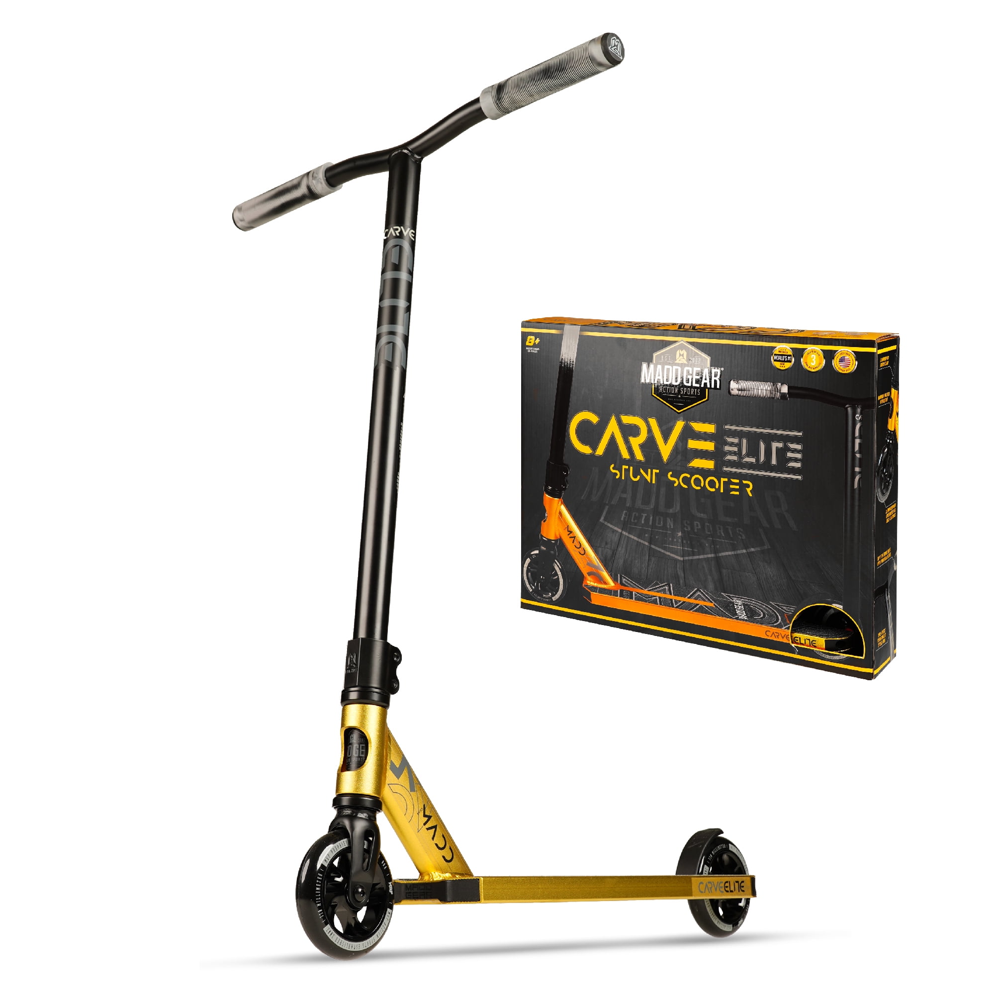 Madd Gear Carve Elite Gold/Black Great For Kids Ages 8+ Max Rider