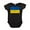 Black, variant on CafePress - Ukraine Flag Body Suit - Cute Infant Bodysuit Baby Romper - Size Newborn - 24 Months