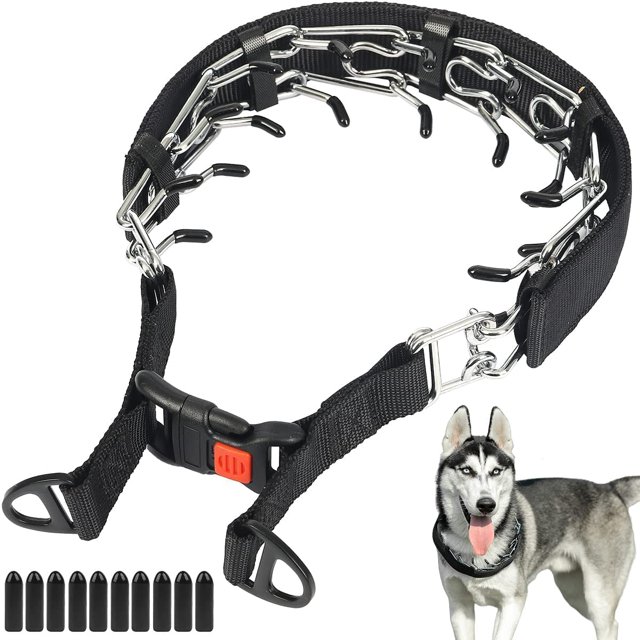 Collar de entrenamiento con garras para perros, collar de estrangulamiento para perros con hebilla a presión, collar para perros sin tirones, talla L JAMW Sencillez