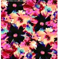 thumbnail image 5 of Chiffon Printed Large Floral Anticipated Sheer Dress Fabric by the Yard (CHOCO/PINK/MOCHA, HalfaYard), 5 of 5