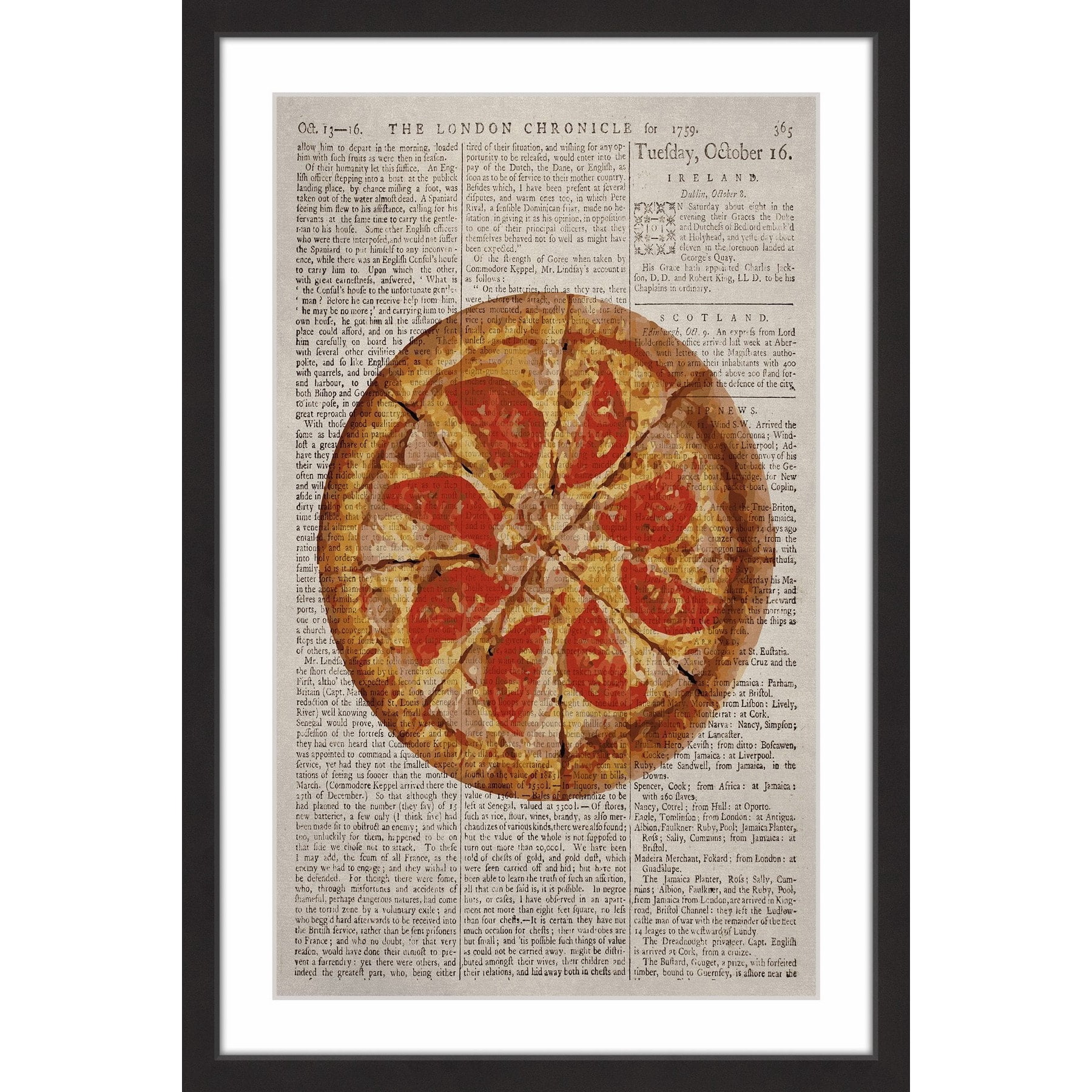 "Salami Pizza" Framed Painting Print