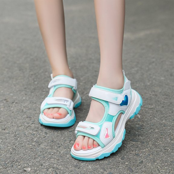 Willtoo Boys Girls Sandals for Kids Love Heart Open Toe Summer Outdoor Athletic Sandals with Adjustable Straps