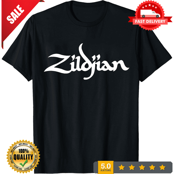 Retro ZILDJIAN T-SHIRT logo Drummer Cymbals Drums Music Cymbal Tee S-5XL Fast Ship, LIMITED EDITION-TH73685