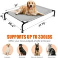 thumbnail image 6 of Raised Bed for Extra Large Dog, Waterproof XL Pet Cot, Breathable Big Bed Load 400lb, Grey, 6 of 7