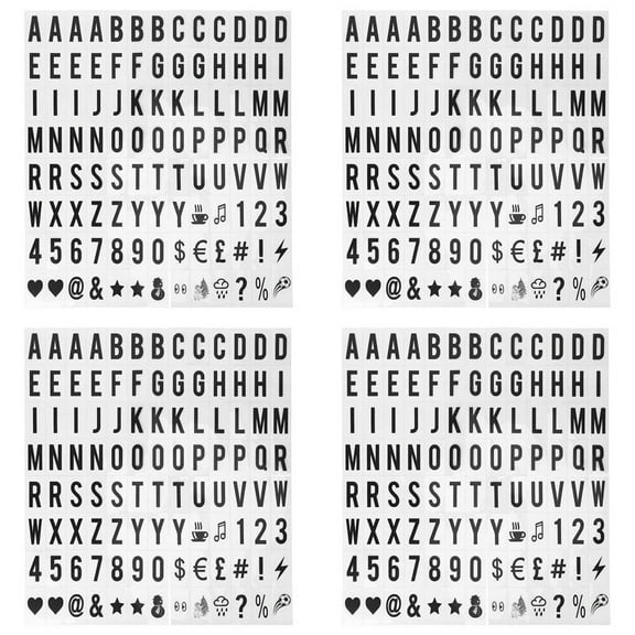 416Pcs Cinematic Lightbox Replacement Letters & Numbers Signs Black 65.4X35mm(LED Light Box is NOT Included!!)