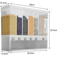 thumbnail image 5 of Dispensador de cereales 6 en 1, contenedor de almacenamiento de alimentos secos, dispensador de arroz con 6 rejillas para montaje en pared., 5 of 5