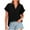 Black, variant on Linen T-Shirt for Women Summer Short Sleeve V Neck Shirts Casual Loose Cotton Blouse Plain Work Tee Top Lagenlook Tunic Blouses Pullover Top