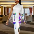 thumbnail image 4 of Ahavah Love in Hebrew 21419 Half Dleeve Split Dress Women"s skirt Women"s summer dress Summer women"s clothing luxury dresses, 4 of 6