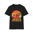 thumbnail image 1 of Jesus Has Your Back Jiu Jitsu Retro Christian Men's Comfortable T-shirt casual Selected Pure Cotton Interesting Design Short Sleeve Soft & Breathable Casual Crewneck, 1 of 6