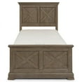 thumbnail image 5 of Bowery Hill 46" Farmhouse Wood X Frame Design Twin Size Bed in Gray, 5 of 8