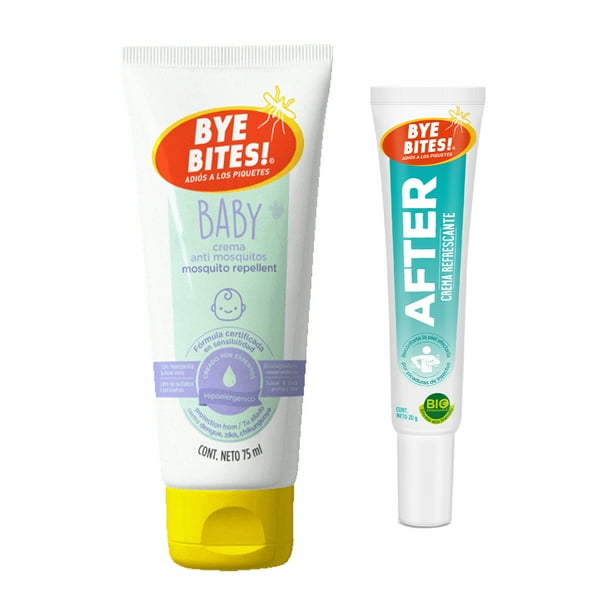 Duopack Bye Bites Repelente de Mosquitos e Insectos Crema Baby para Bebé 75ml + Crema After Post Piquetes 20g BYE BITES Repelente de insectos y mosquitos