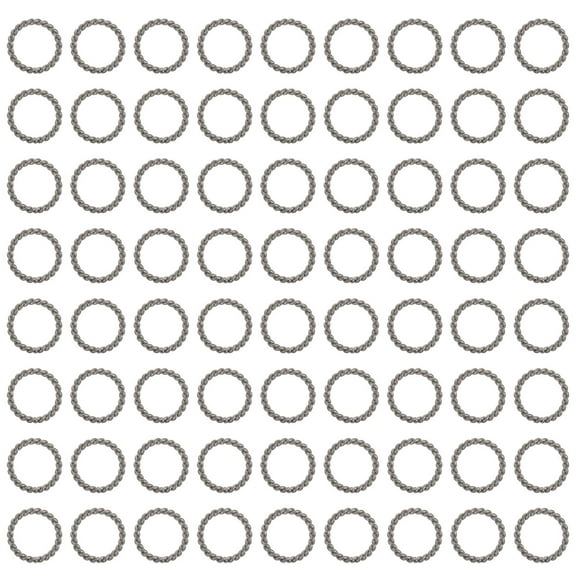 HONITANO 100Pcs Silver Twisted Jump Rings for Craft Making and Jewelry Assembly 0.6X0.4X0.4In