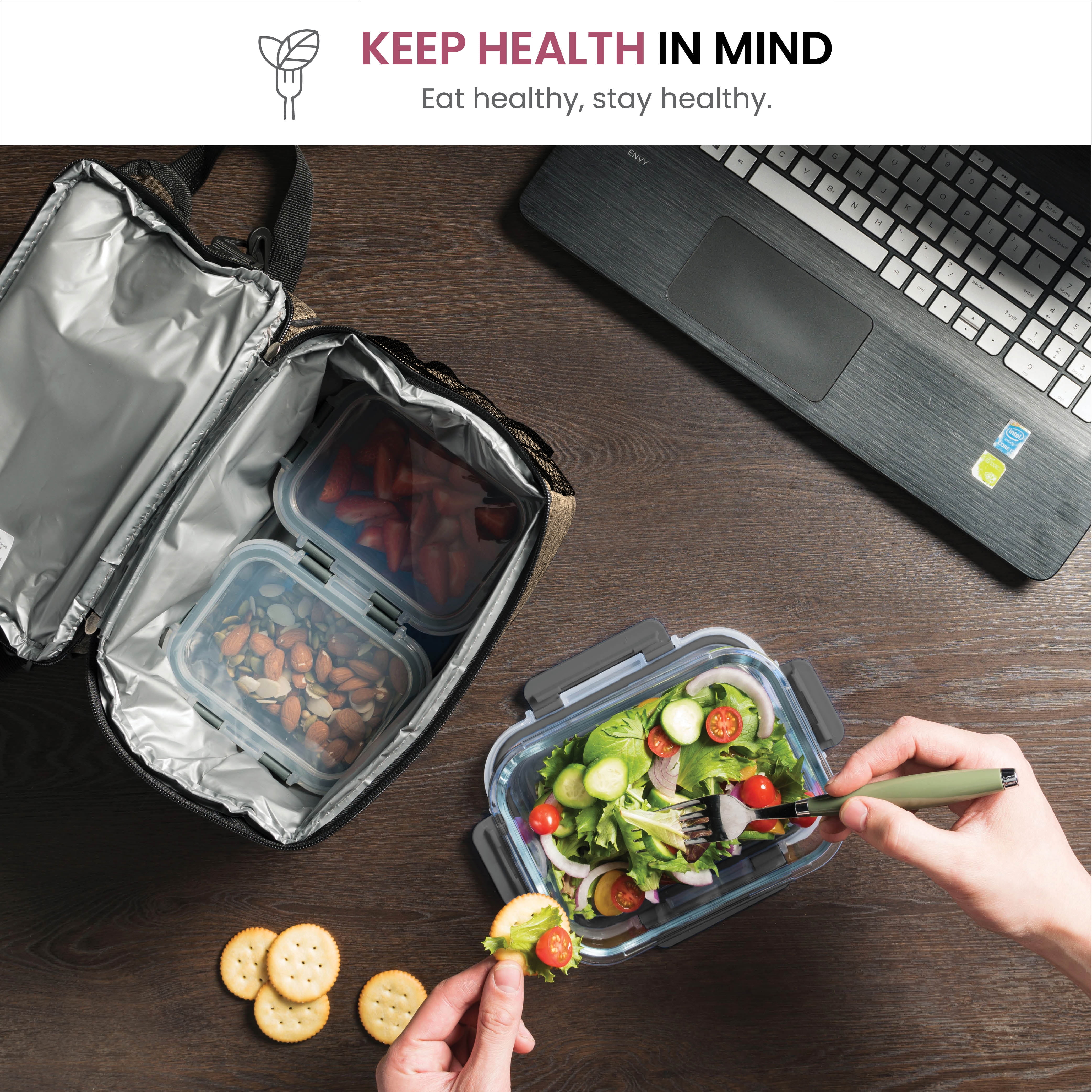 FineDine Lunch Bag with Glass Containers - Insulated Lunch Box for Women  and Men - Leakproof Locking…See more FineDine Lunch Bag with Glass  Containers