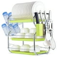 thumbnail image 1 of Yeacher Dish Drying Rack 3 Tier Dish Rack Steel with Removable Drain Board Storage Rack, 1 of 8